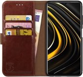 Rosso Element Book Case Wallet Hoesje Geschikt voor Xiaomi Poco M3 | Portemonnee | 3 Pasjes | Magneetsluiting | Stand Functie | Blauw