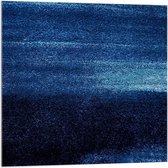 Acrylglas - Donker Blauw/Licht Blauw Kleurenmix  - 100x100cm Foto op Acrylglas (Wanddecoratie op Acrylglas)