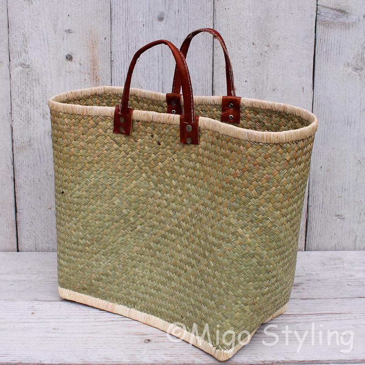 Geschenkset - Cadeaupakket - Valentijn - Tas - Zeegras - Houten - Hart - Riet - Kerstpakket