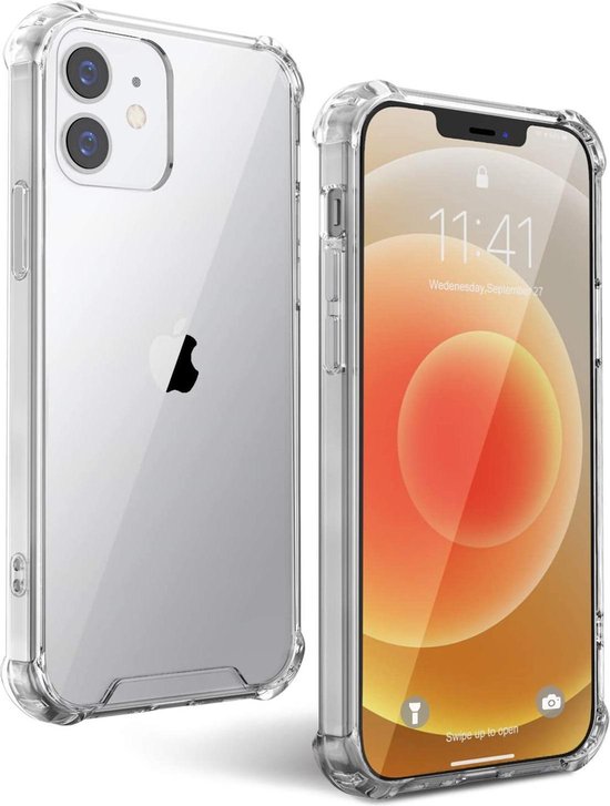 geschikt voor iPhone 12 Pro Max case siliconen transparant - hoesje  geschikt voor... | bol.com