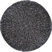 Zwarte Placemat Rond - Coral Black - Zwart - Decoratie - 38cm rond