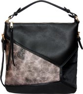 TOUTESTBELLE Zachte Grote Shopper Damestas Marmer Imitatieleer met extra Schouderriem
