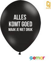 Ballonnen “Alles komt goed, maak je niet druk…” 10 stuks