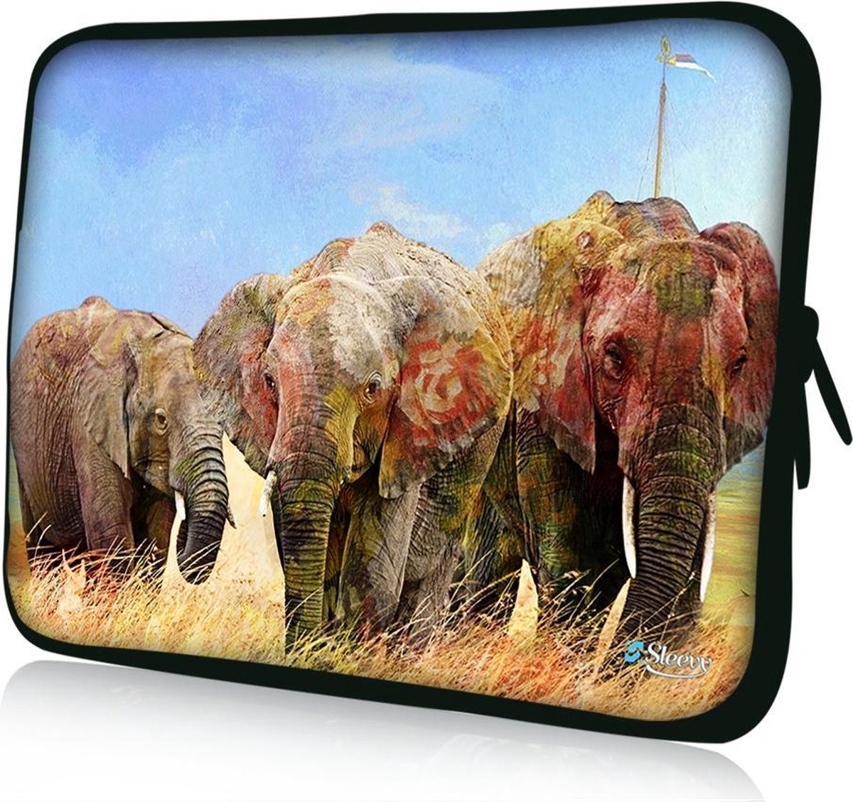 Sleevy 10,1 laptop/tablet hoes olifanten - tablet sleeve - sleeve - universeel
