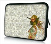 Tablet hoes / laptophoes 10,1 inch bloemen vrouw artistiek- Sleevy - laptop sleeve - laptopcover - Sleevy Collectie 250+ designs - tablet sleeve