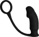 Cockring Met Anaal Dildo - Met ring - Zwart