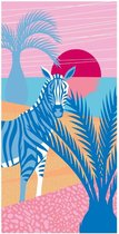 Strandlaken Zebra - 90 x 180 cm - 100% katoen - extra absorberend - lekker zacht