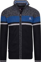 Wildstream - Heren vest - Fleece gevoerd - Grof gebreid - Model Sorillon - Navy-Maat M