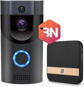 Video Deurbel met Camera en WiFi - HD - Inclusief Gong & iCloud - Zwart