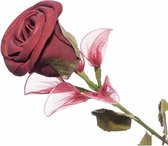 10st Kunstbloemen boeket rozen bordeaux  | papieren bloemen | L=50cm | knutsel | hobby | versiering | feestdecoratie