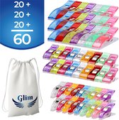 Glim® Originele Wonderclips - XXL+Medium+Klein - Wonder clips - Kleine knijpertjes - Vervanging voor spelden - Naaien - 50 stuks - INCLUSIEF Opbergzak