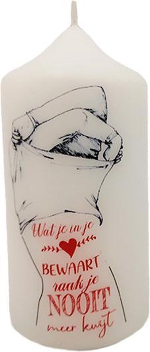 Liefdes Cadeau Love Cadeau Kaars Vlinders in je buik