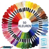 Artstudioclub® Bordurengaren set van 50 verschillende kleuren