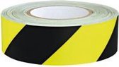 PERMALIGHT Power waarschuwingsmarkeringsband, rechts, fluorescerend geel/zwart, 25m/rol 50 mm