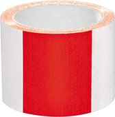 Vloermarkeringstape standaard, geblokt, 2 kleuren breedte 50 mm Rood, wit