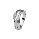 Silventi 943284029 Zilveren Ring - Zirkonia - Maat 54 - 3 Delig - Zilverkleurig