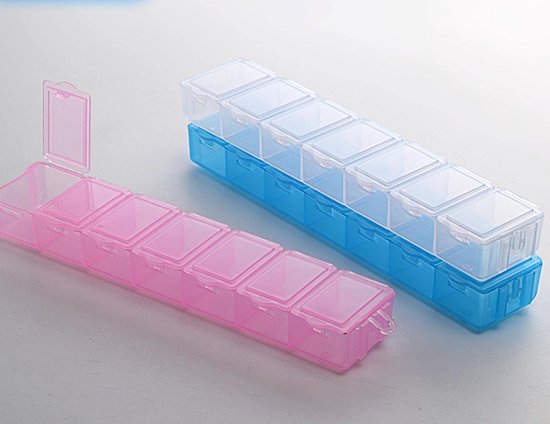 Medicijnen box - Pillen doos - 7 Dagen - Medicijnen planner - Organizer - Pillendoos 7 dagen - Medicijnen doos - Pillendoosje - Pillendoosjes 7 dagen