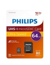 Philips Micro SDXC 64 Go UHS-1 U1 - avec adaptateur