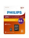 Philips FM64MP45B - Micro SDXC kaart 64GB incl. adapter - Class 10 - UHS-I U1