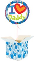 Helium Ballon gevuld met helium - Vaderdag - Cadeauverpakking - Love you Daddy! - Folieballon - Helium ballonnen vaderdag