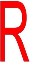 Letter 'R' sticker rood 70 mm