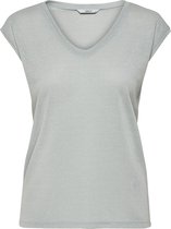 ONLY ONLSILVERY S/S V NECK LUREX TOP JRS NOOS Dames T-shirt - Maat L