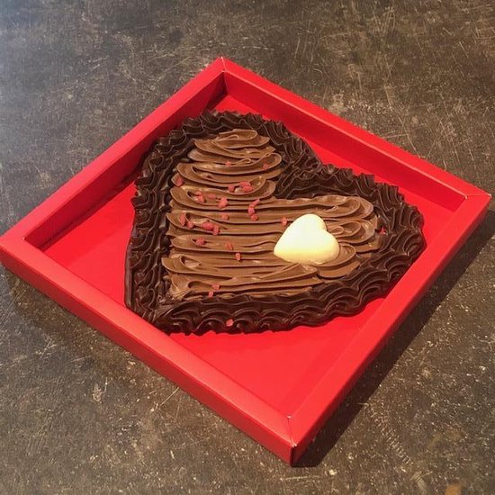 Liebechoc Ambachtelijke Romige Chocolade Hart - Valentijn - 200 gram - Liebechoc Chocolade