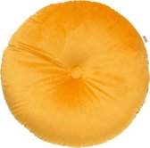 Dutch Decor OLLY - Sierkussen rond velvet Golden Glow 40 cm - geel