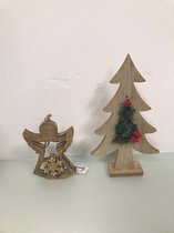 kerstdecoratie - kersthanger vorm van een engel - en kerstboom decoratie