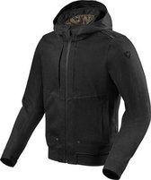 REV'IT! STEALTH 2 BLACK TEXTILE MOTORCYCLE HOODIE S - Maat - Jas