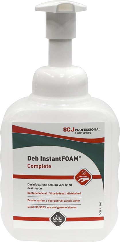 Deb InstantFOAM® Complete 400 ml schuimdispenser - Schuimende handgel - 80% actieve ingrediënten - Zuinig in gebruik - Droogt de huid niet uit