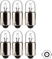 6 Stuks stadslicht lampje, 12 volt, 4 watt, wit, fitting model BA9S