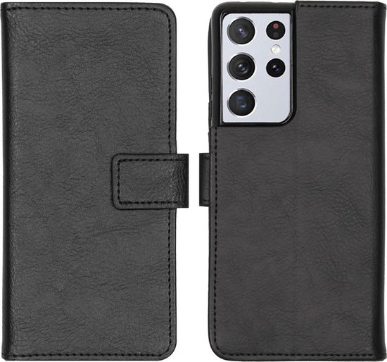 iMoshion Hoesje Geschikt voor Samsung Galaxy S21 Ultra Hoesje Met Pasjeshouder - iMoshion Luxe Bookcase - Zwart