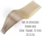 Tape In Hair Ombré Balayage Stikker Extensions 50gram 60cm 20stuks human hair