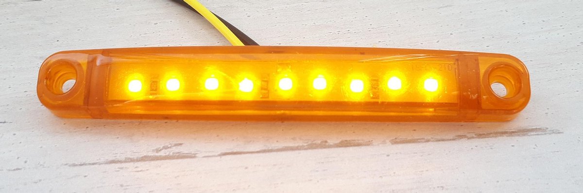 Zij markeringslamp 9 LED 10-30 Volt Oranje