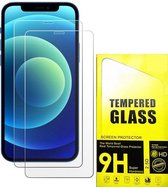 2x iPhone 12 Pro Max screenprotector van gehard glas - 9H - Tempered Glass - Case Friendly