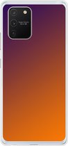 Samsung Galaxy S10 Lite - Smart cover - Oranje Paars - Transparante zijkanten