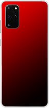 Samsung Galaxy S20 Plus - Smart cover - Zwart Rood - Transparante zijkanten