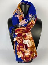 Sjaal Gerard Pasquier met bloemen en kleuren van mooi materiaal