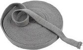 Rondgebreide tube, b: 22 mm, grijs, 10m