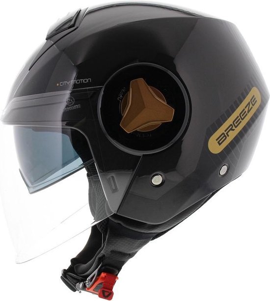 Vemar Breeze jethelm Radar zwart goud XL motorhelm / scooterhelm | bol.com