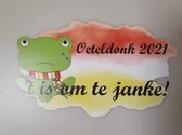 Oeteldonk raamsticker - 2022 carnaval - 't is om te janke - den bosch - raam sticker