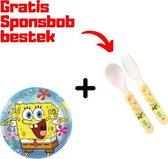 Sponsbob Squarepants kom met Extra Spongebob Squarepants Kinderbestek Vork en Lepel | Cadeau - kinderen en baby's - Nickelodeon