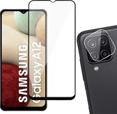 Screenprotector geschikt voor Samsung A12 + Camera Lens - FullGuard Glas Screen Protector