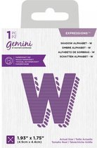 Gemini Expressions snijmal - Shadow Alphabet W