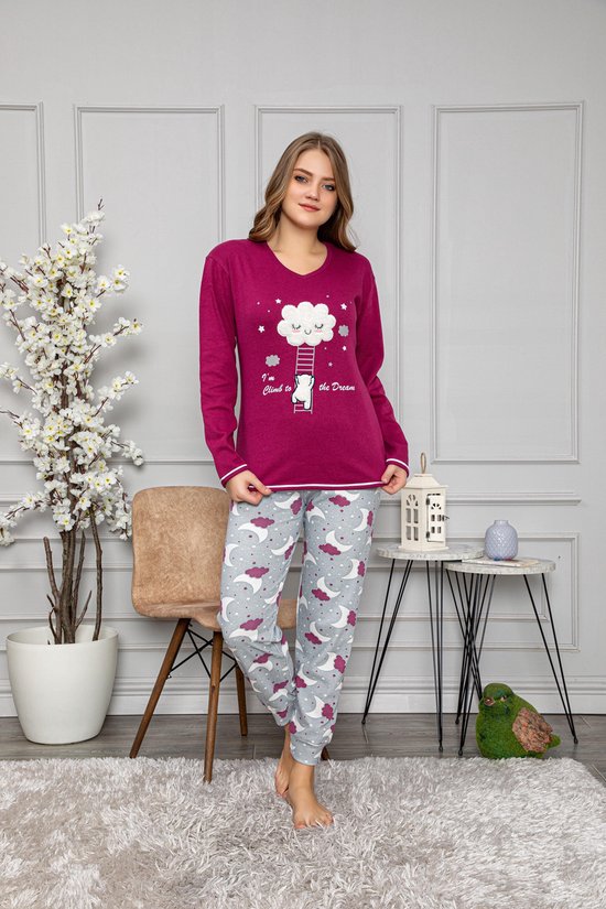 ⭐Derin's Dames Luxe Pyjama | 2-delige Set | Lange Mouwen | Pyjama Dames  Volwassenen |... | bol.com