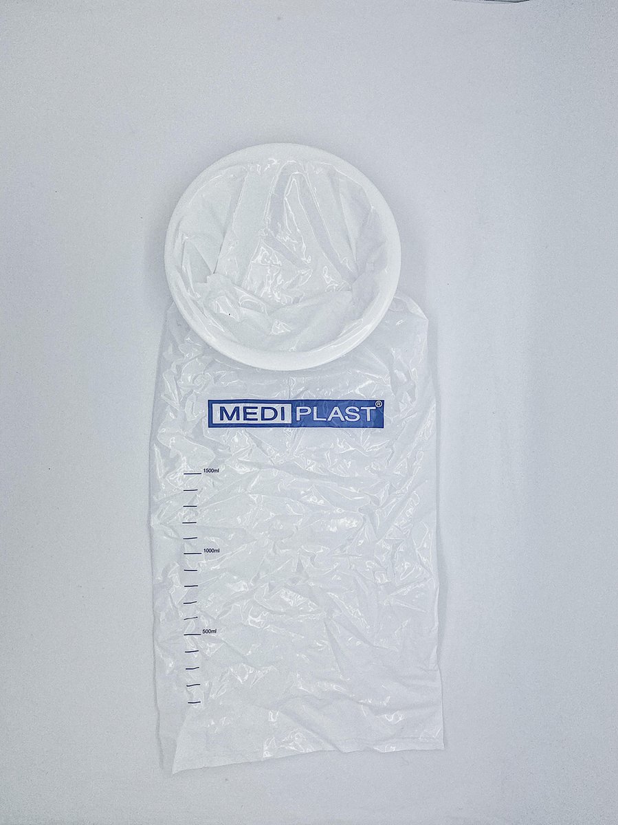 Goedkoopste Mediplast Braakzak / Spuugzak 1,5 Liter met absorberend polymeer poeder - 50 stuks