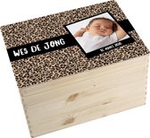 Geboorte/herinnerings kist panter bruin