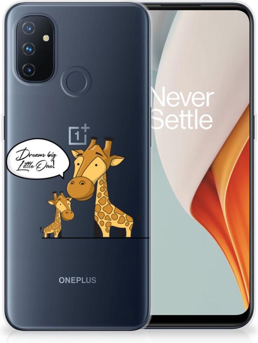 OnePlus Nord N100 Telefoonhoesje met Naam Giraffe