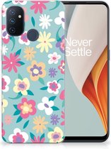 Leuk TPU Back Case OnePlus Nord N100 GSM Hoesje met Tekst Flower Power